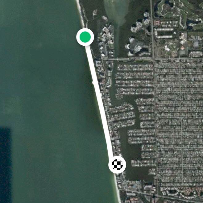 Walking on beach in Naples