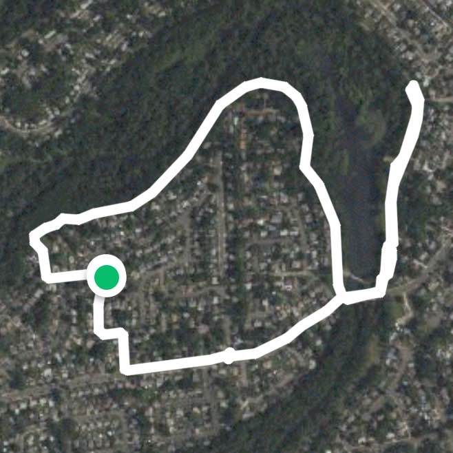 Stopped to talk to a neighbor not a true picture