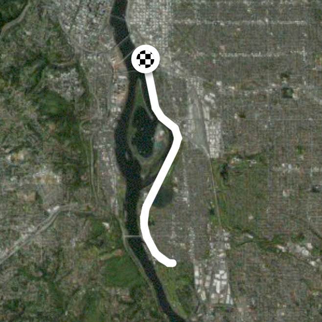 Springwater corridor from gate to end