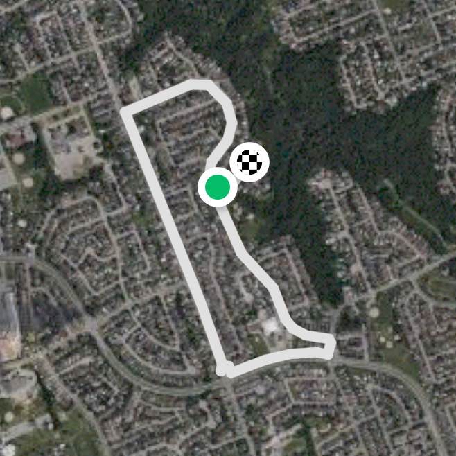 3km run around neighbourhood