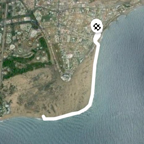 Maspalomas Beach from HLSuites return