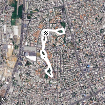 Ruta en el parque de Las Praderas