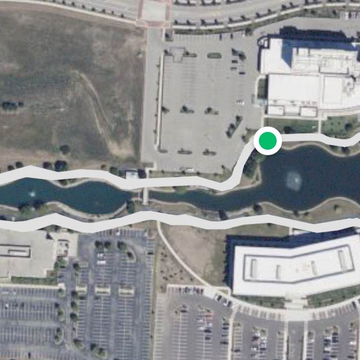 Trail near Westerville businesses and hotel