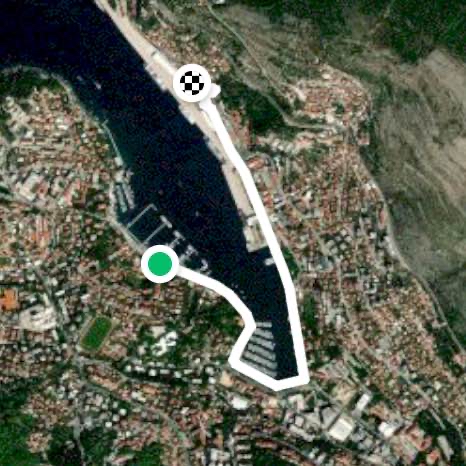 Hotel Lapad to Gruz Bus Station, Dubrovnik