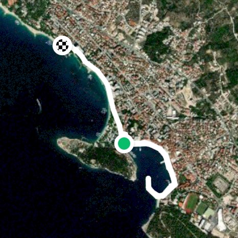 Makarska Marina to pier and Hotel Maritimo