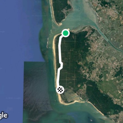 phare courbe - embellie ,via piste  cyclable forêt