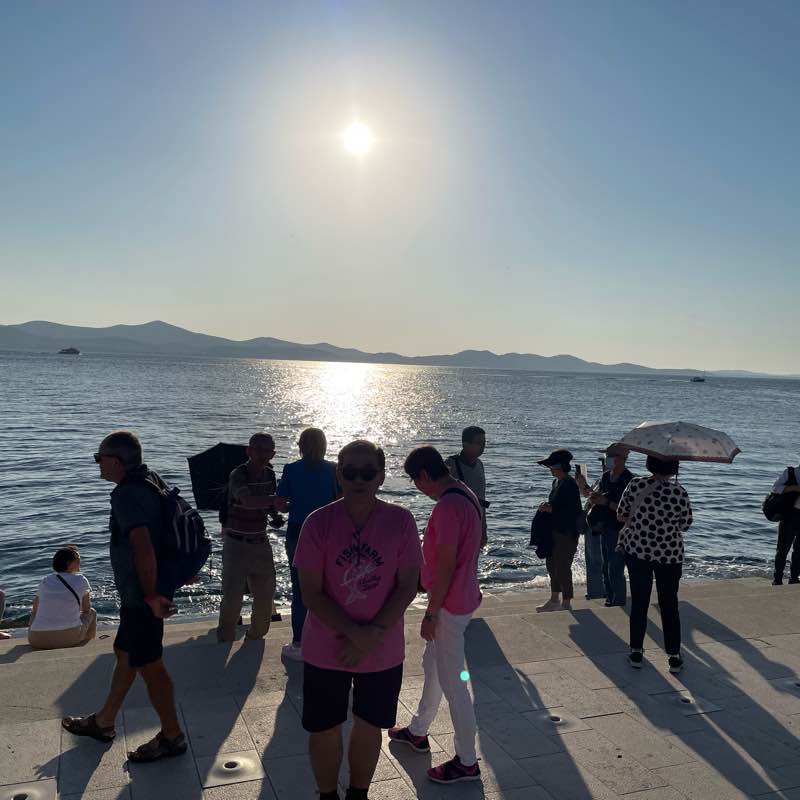 Zadar old town, the sea organ track