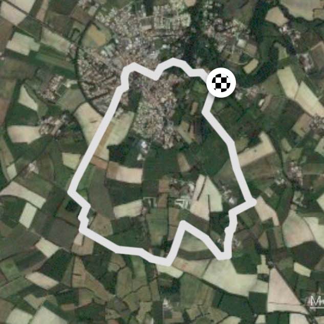 Chemin parking campagne et bourg