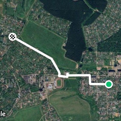 от красной горки до автобуса 509 ближе к церкви