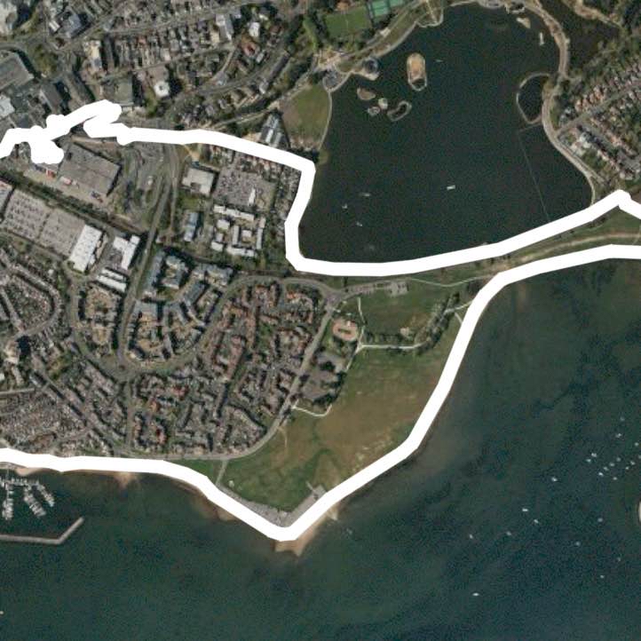 Whitecliff to Poole Quay and run.