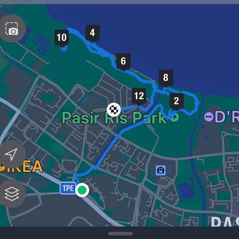 13.5 km park route 2.5 Hrs