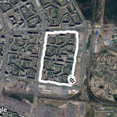 Route near Porokhovye Municipal Okrug