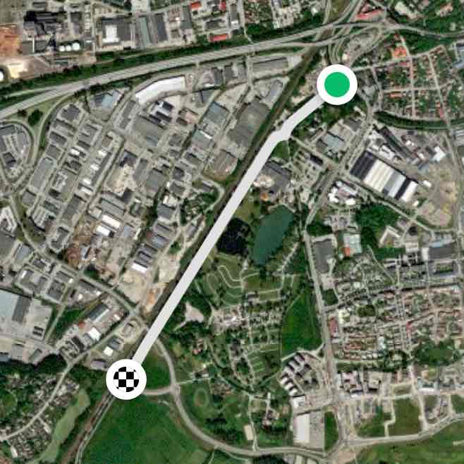 Raksträcka 1.3km