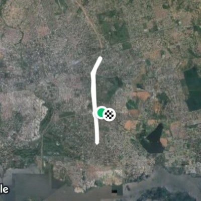 Itinéraire AKDO -Garage CFA-Carrefour Affi Synacas