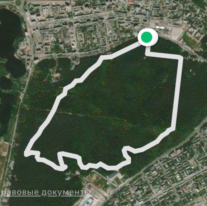 Беговой маршрут в болатовском парке