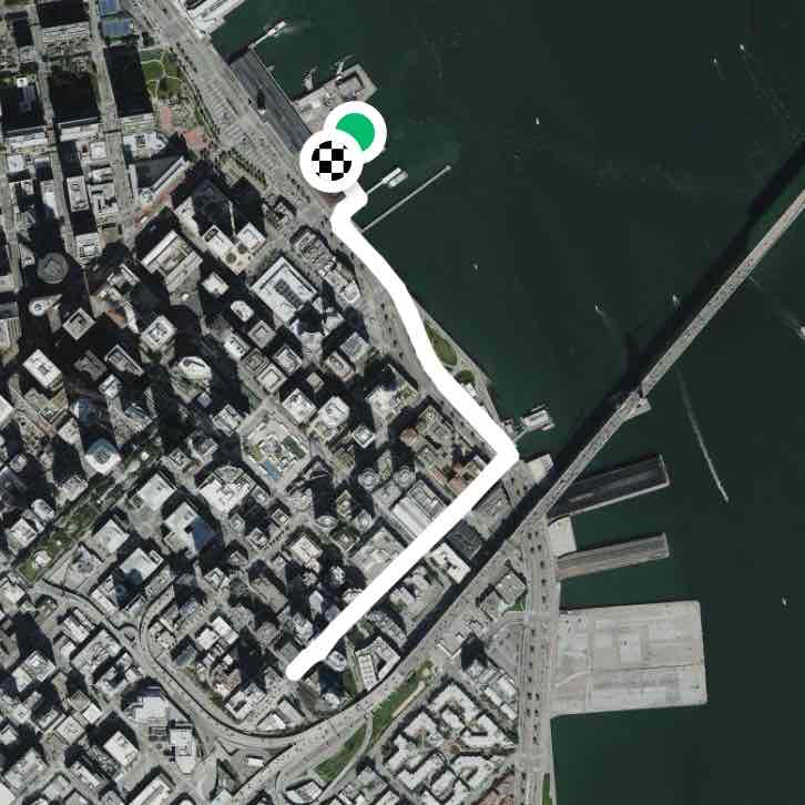 Ferry building to union hall, and back