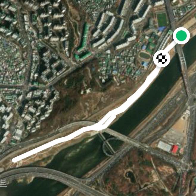 응봉역 나들목 원점복귀 2.5km