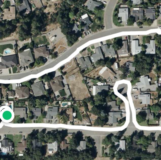 Modified short route #1.  Just over. .5