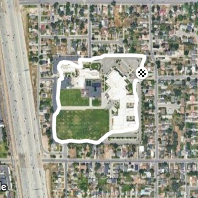 Sidewalk at Midvale Middle School