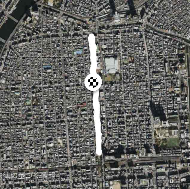 業平橋⇔長崎橋往復(大横川親水公園)