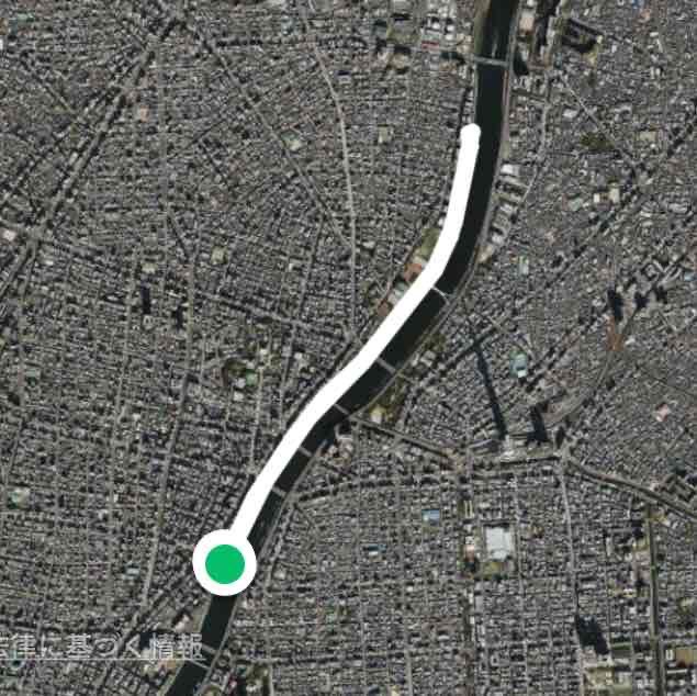 厩橋→駒形橋→吾妻橋→言問橋→桜橋往復