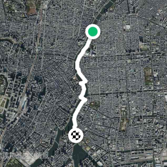 厩橋→越中島公園片道