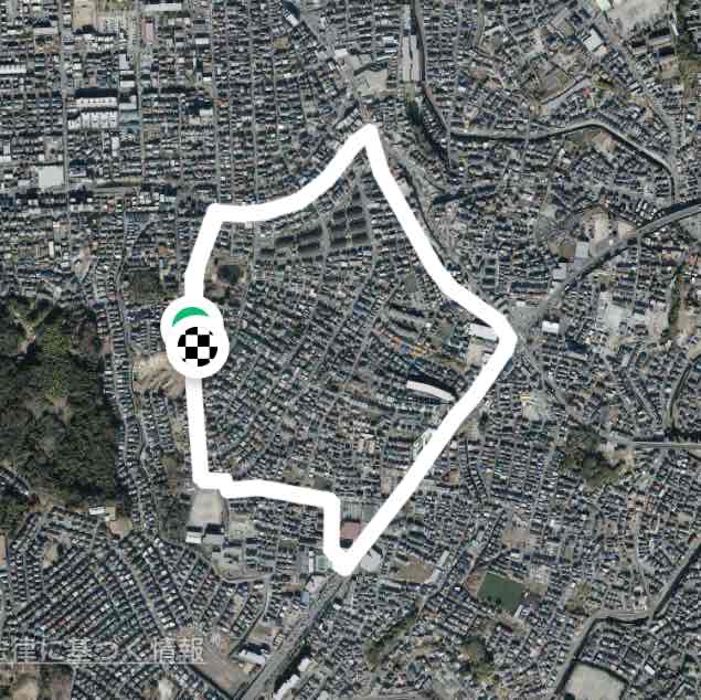 立野台公園付近1周プラス0.5km