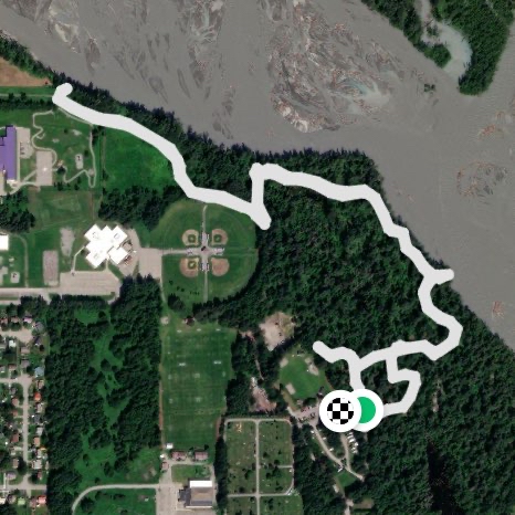 Matanuska River Trail from the campground parking