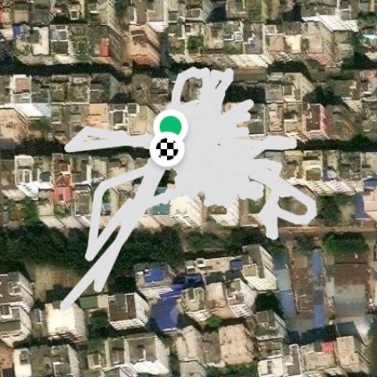 Walking inside the house