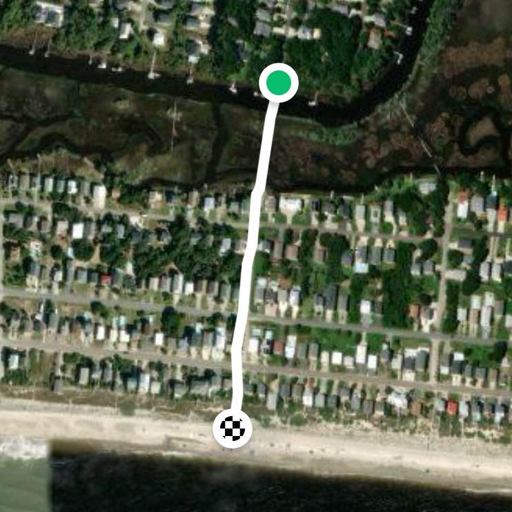 20th Street Walkover (Davis Canal/Marsh) to Ocean.