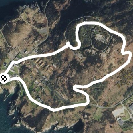 Dunree top fort via steps and road returns to park